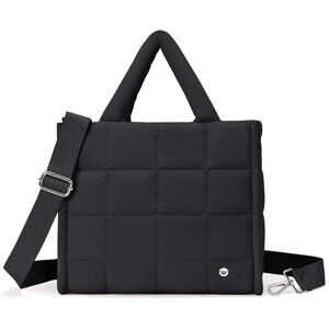Elegant Women's Quilted Nylon Tote Bag - Stylish Weekender & Overnight Companion